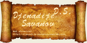 Đenadije Savanov vizit kartica